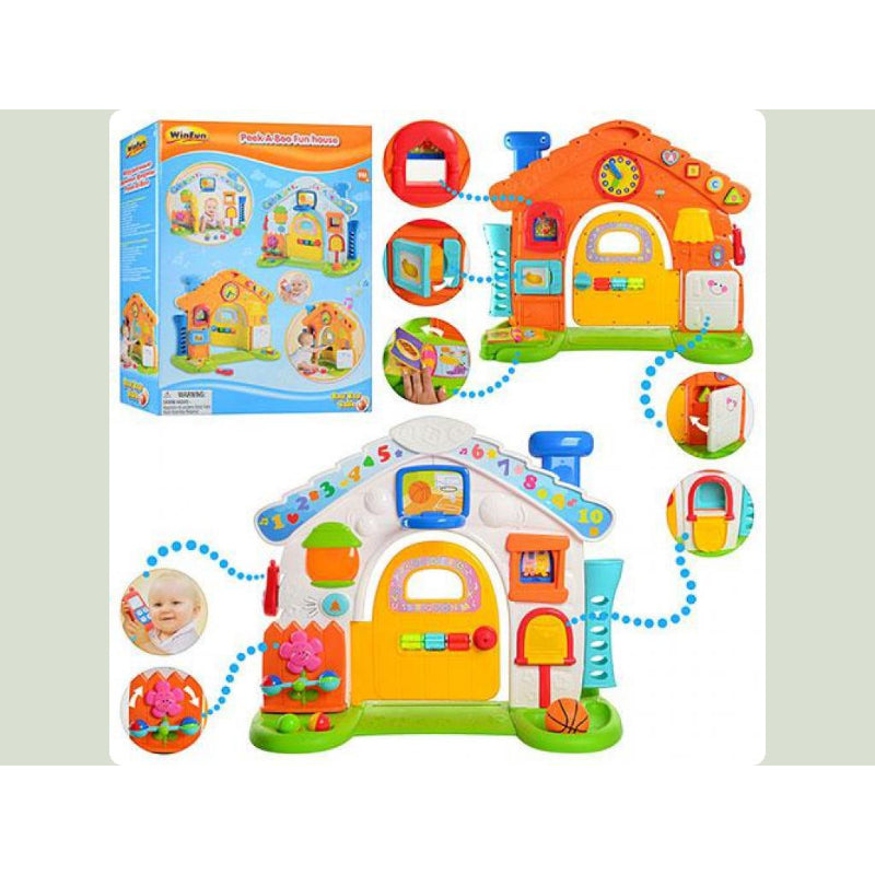 Colorful Peek-A-Boo Fun House with Music & Light for kids