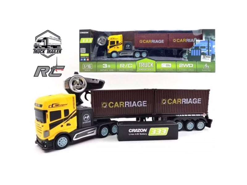 Remote Control Carriage Electronic Construction Truck 2.4Ghz 1:16 Model Lorry Container Transport Truck Mercedes Toy