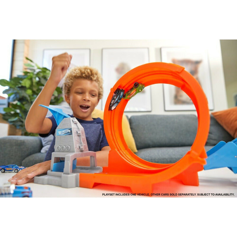 Hot Wheels Hot Wheels Champion Action Track Set 1 Car Race Loop Flip For Kids