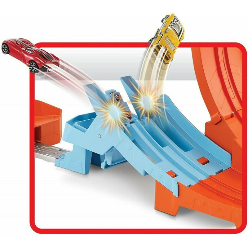 Hot Wheels Hot Wheels Champion Action Track Set 1 Car Race Loop Flip For Kids
