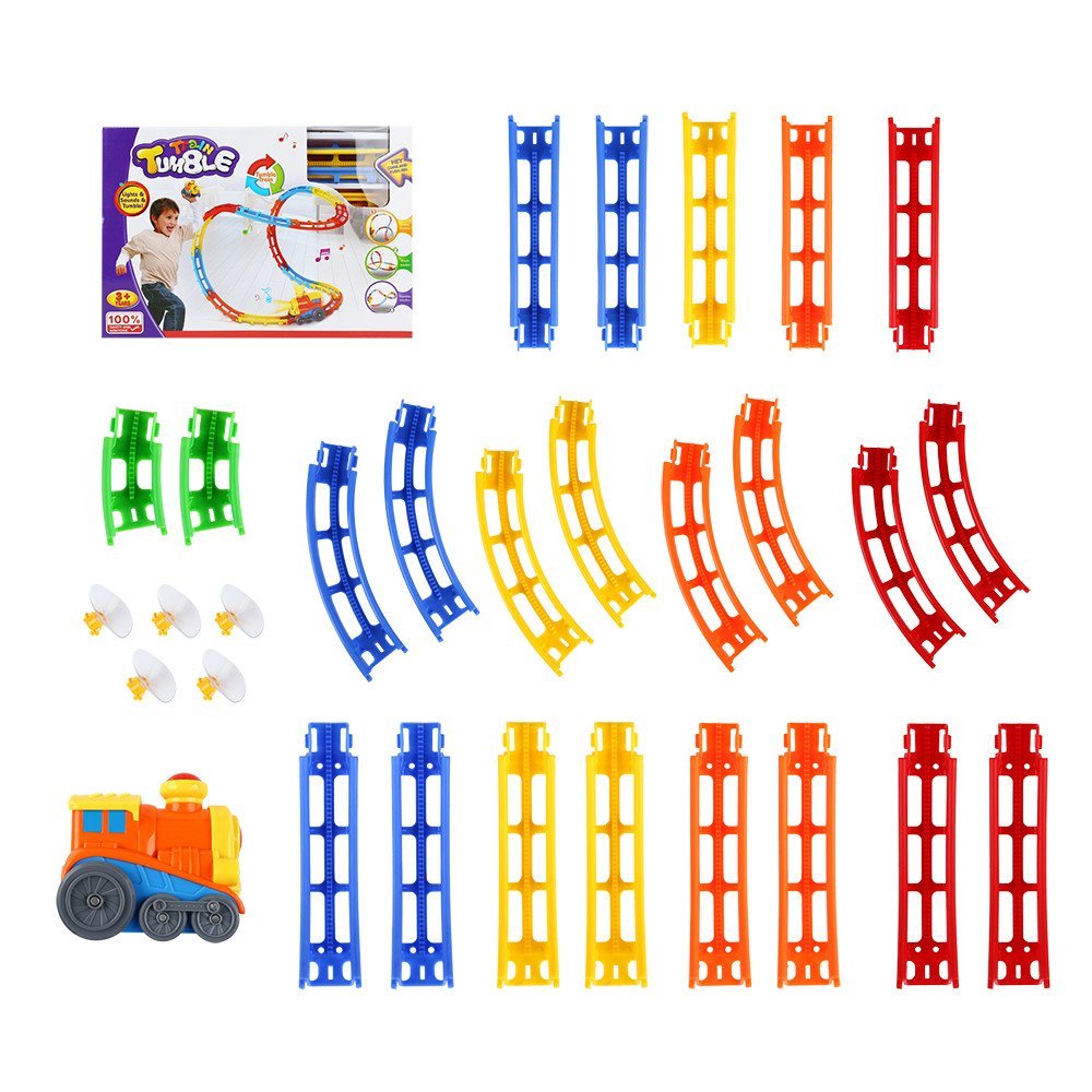 Tumble Track Train Play Set With Lights And Sound Roller Coaster