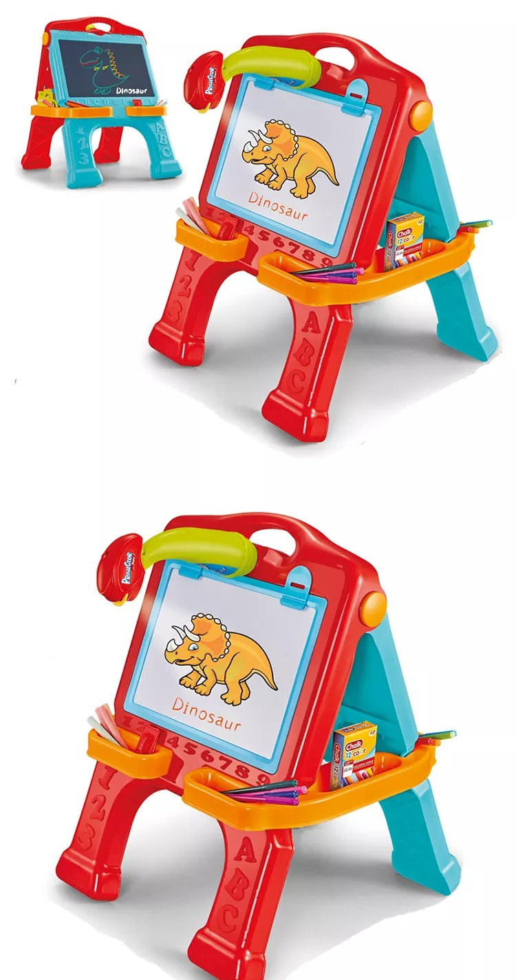 3 In 1 Drawing Projector Tablet Plastic Black Board Chalk White Board Erasable Painting Board Set Kids