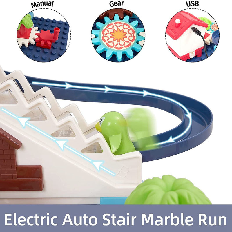 Colorful Electrical Penguin Slide & Climbing Ladder Building Blocks for Kids