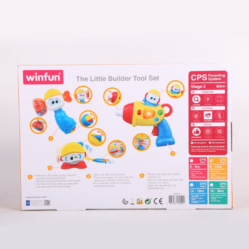 Winfun Colorful The Little Builder Tool Set with Music & Lights for Kids