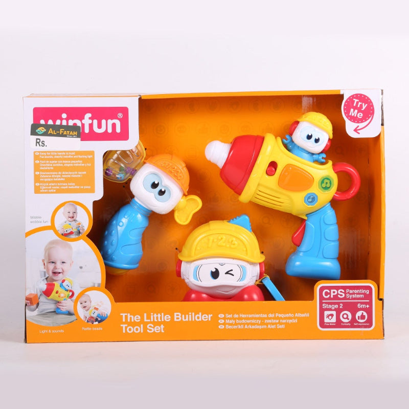 Winfun Colorful The Little Builder Tool Set with Music & Lights for Kids