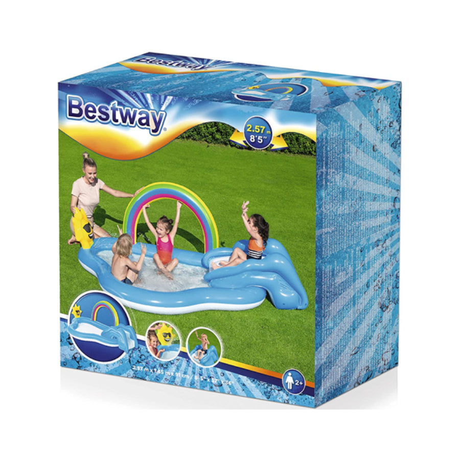 Bestway 53092 Rainbow N Shine Waterplay Centre Padding Pool