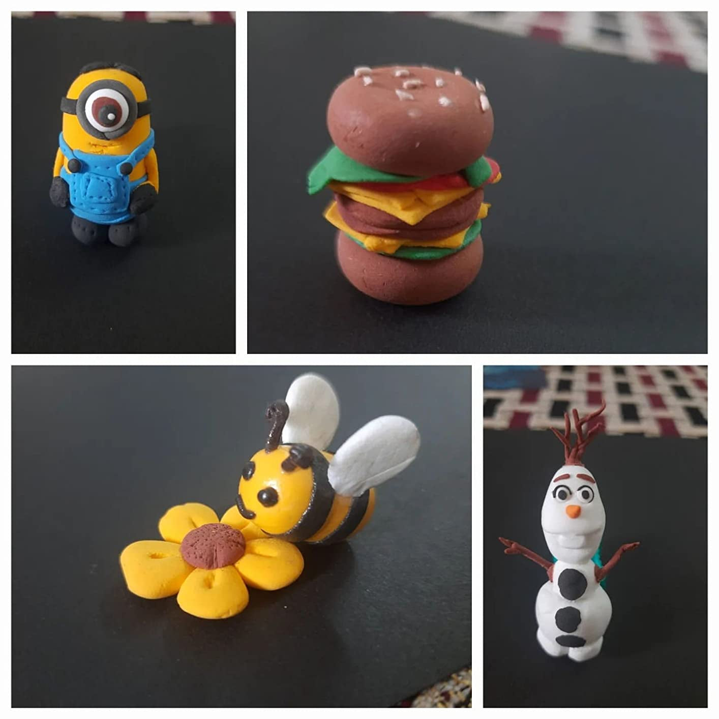 Pack of 4 Colorful DIY Art Clay Fluffy Foam with Tools (12 Color Foams in Each Pack)