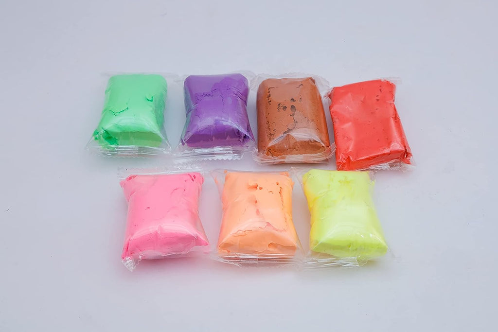 Pack of 4 Colorful DIY Art Clay Fluffy Foam with Tools (12 Color Foams in Each Pack)