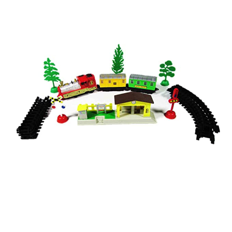 Classical Train Track Play Set With Colorful Station Sounds & Lights