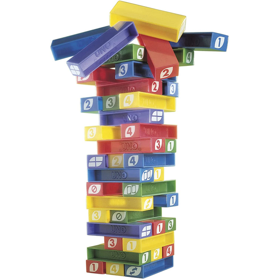 UNO Stacko Game For Kids And Family With 45 Color Stacking Blocks