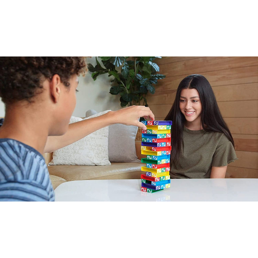 UNO Stacko Game For Kids And Family With 45 Color Stacking Blocks