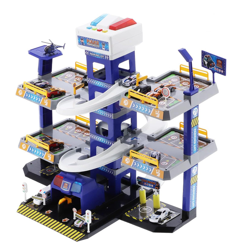 City Shuttle Fire Parking Playset Stand For kids