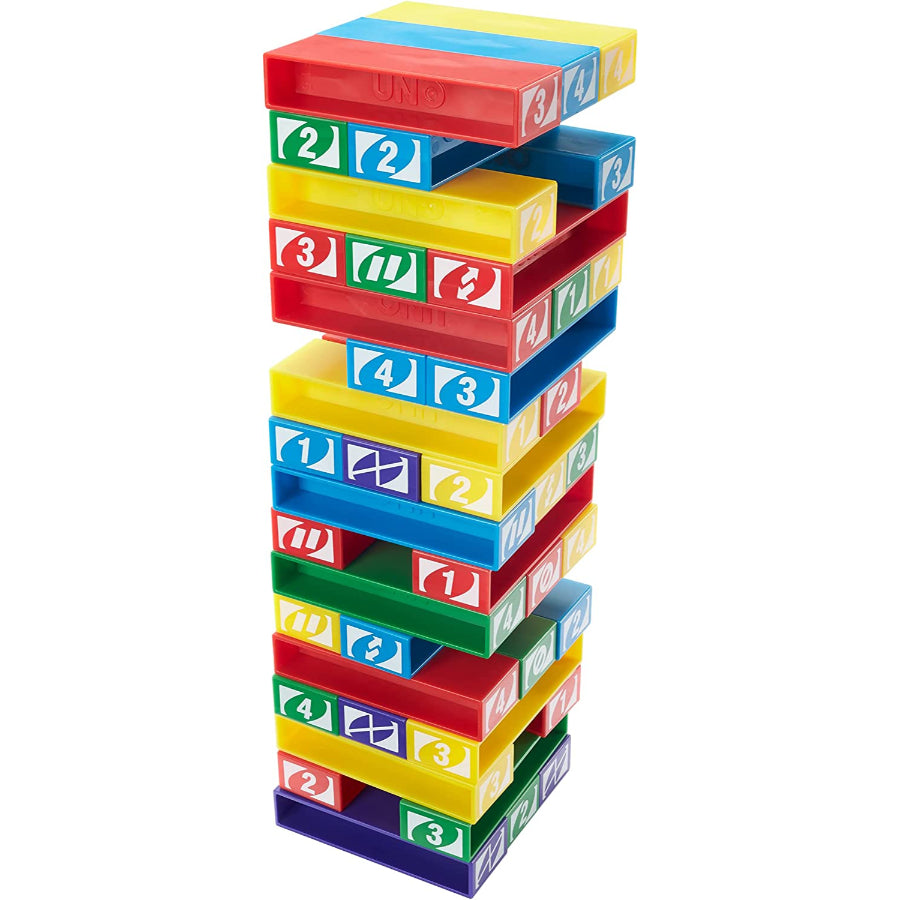 UNO Stacko Game For Kids And Family With 45 Color Stacking Blocks