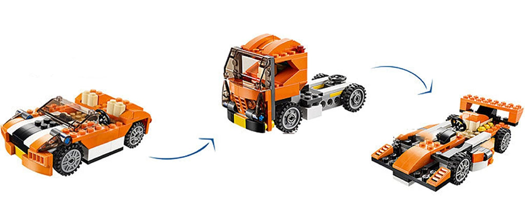 Architect Creator 3 In 1 Sunset Speeder Model Building Block Sets Race Car Toys