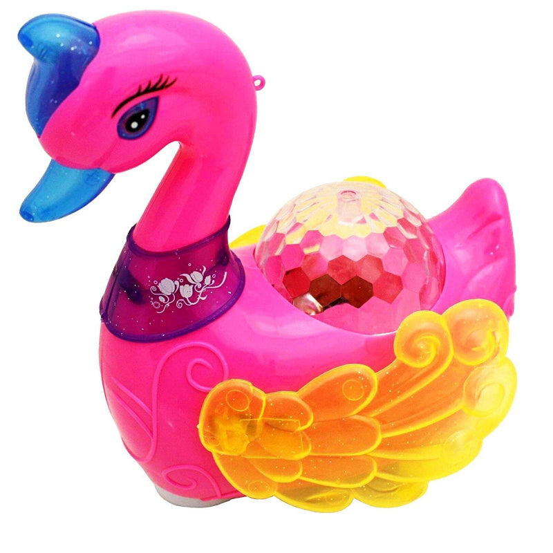 Electric Swan Colourful Lights And Music Duck Toy For Kids