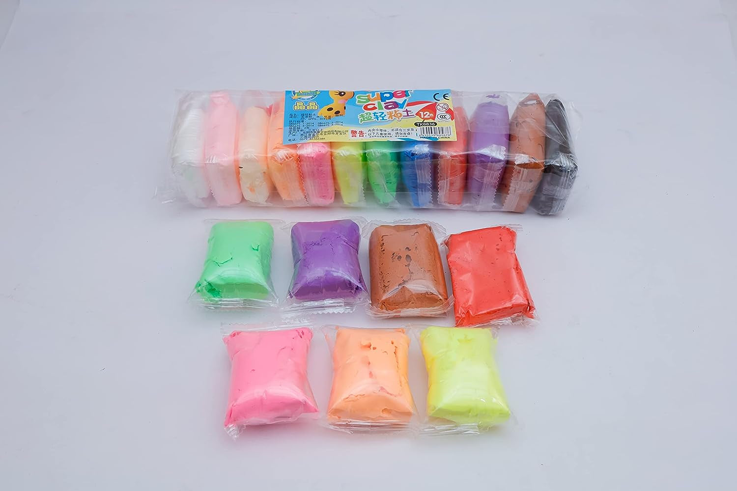 Pack of 4 Colorful DIY Art Clay Fluffy Foam with Tools (12 Color Foams in Each Pack)