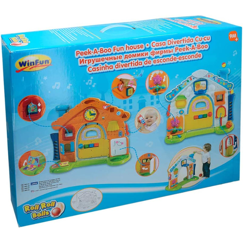 Colorful Peek-A-Boo Fun House with Music & Light for kids