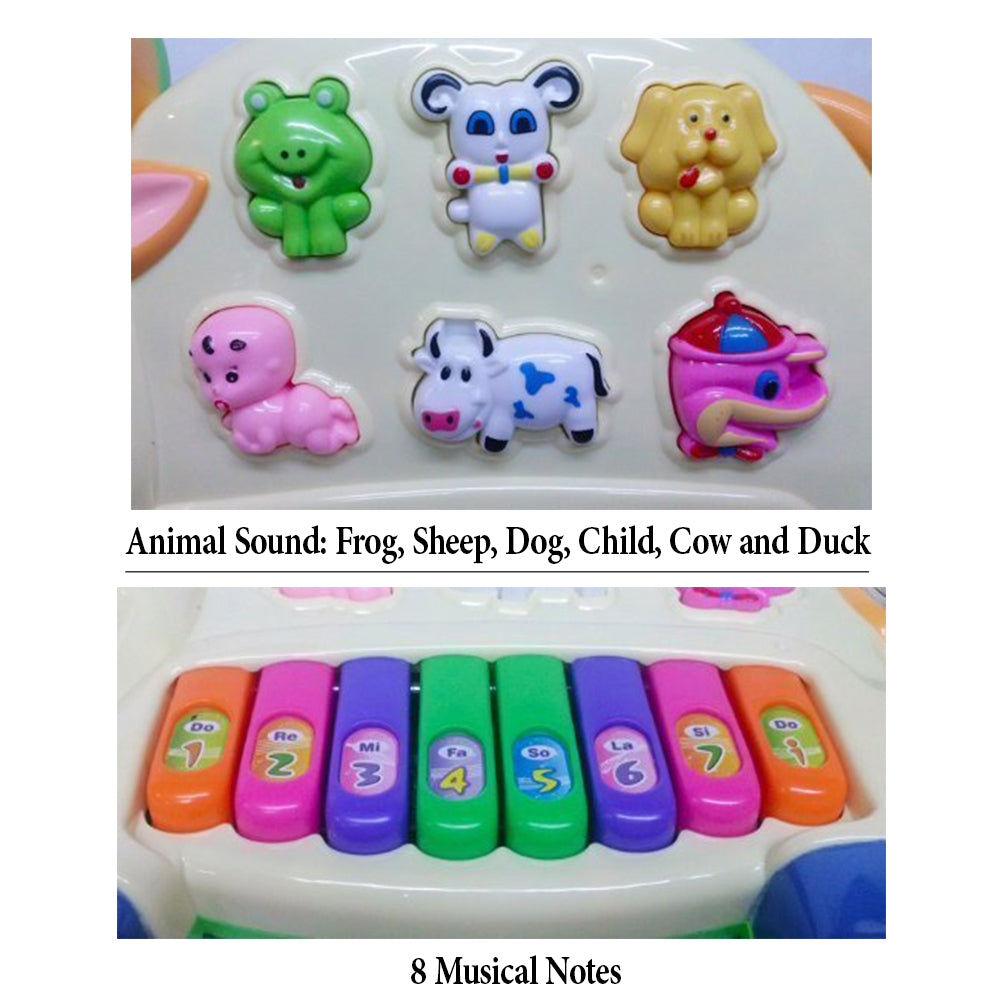 Cow Piano Interactive Kids Toy Animals Sounds & Lights Play Toy