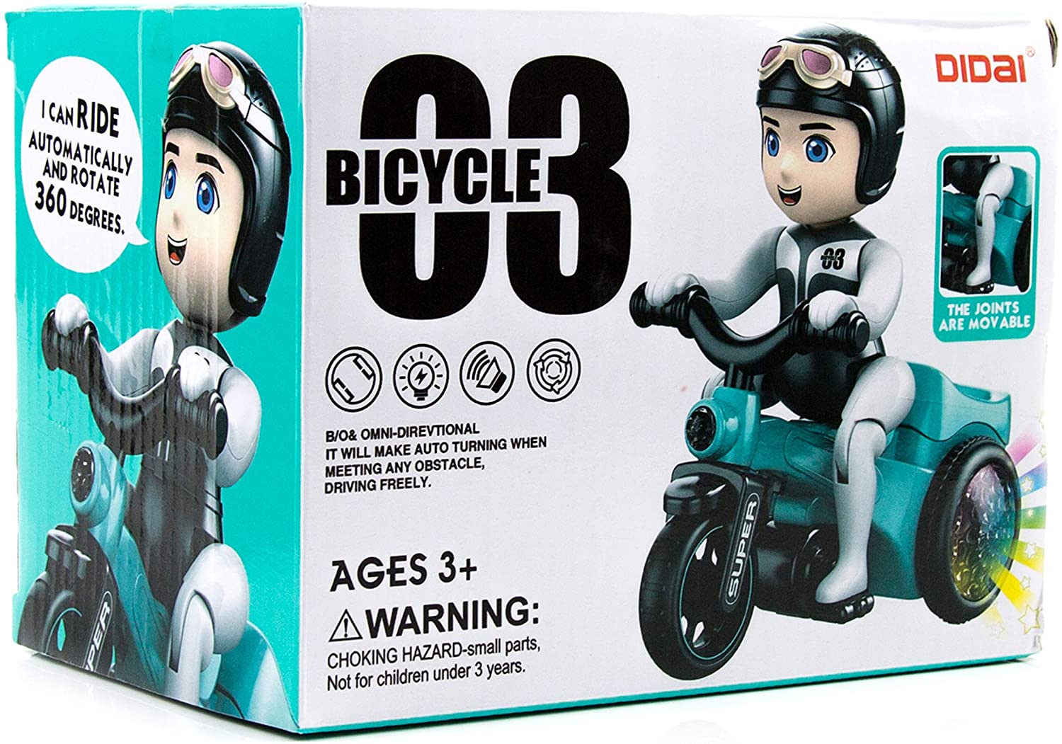 Bicycle 03 Rotate 360 Degree Comes With Lights & Music Head Swing Kids Toy