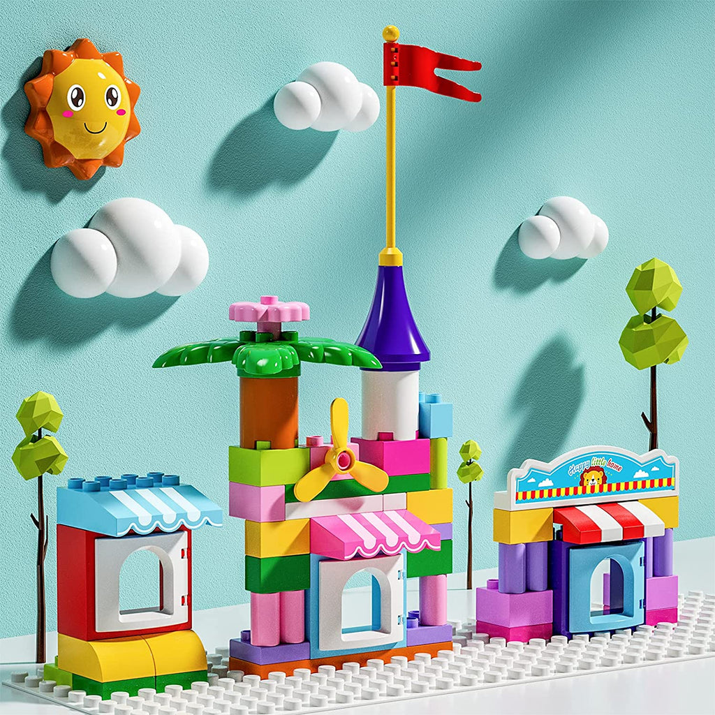 Two-In-One Design Small Colorful Coaster Track Building Blocks For Kids