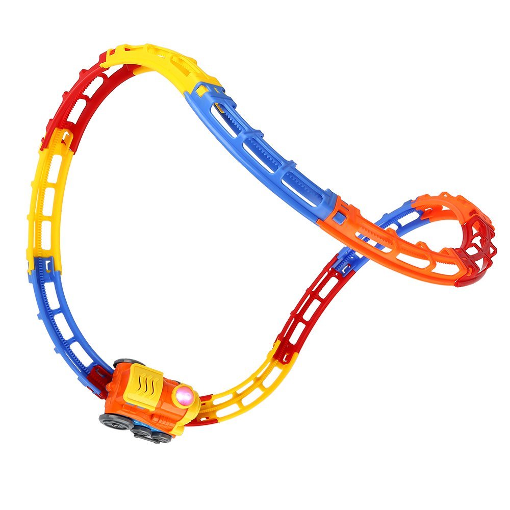 Tumble Track Train Play Set With Lights And Sound Roller Coaster