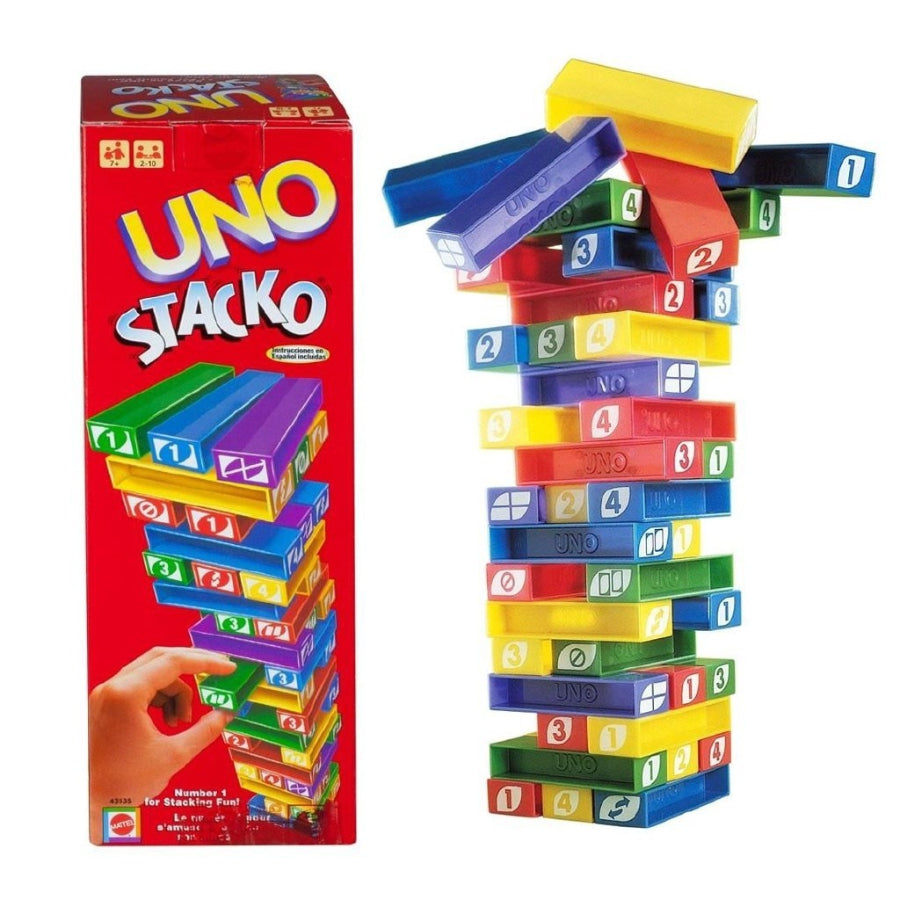 UNO Stacko Game For Kids And Family With 45 Color Stacking Blocks