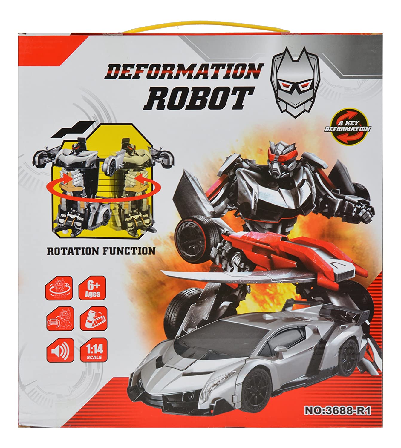 2 In 1 Deformation Robot Remote Control Dazzling Light Dynamic Sound Toy
