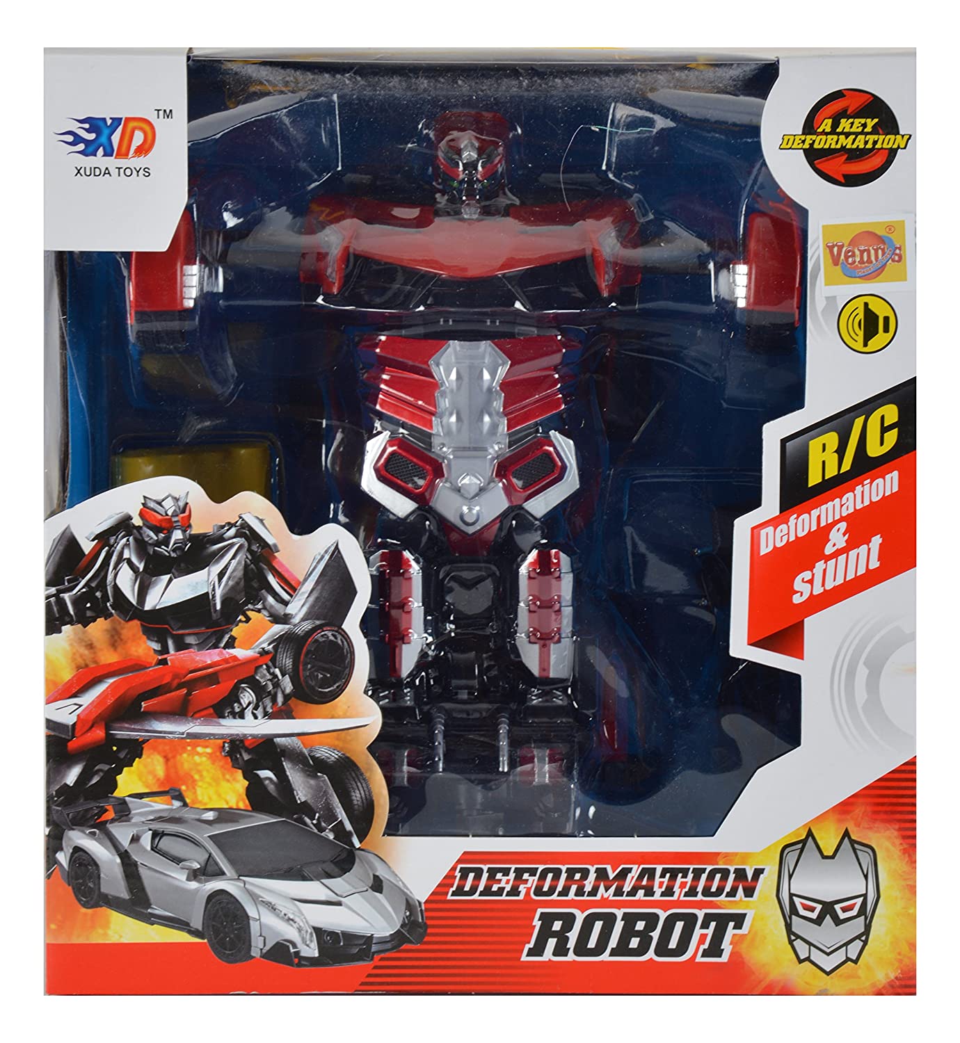 2 In 1 Deformation Robot Remote Control Dazzling Light Dynamic Sound Toy