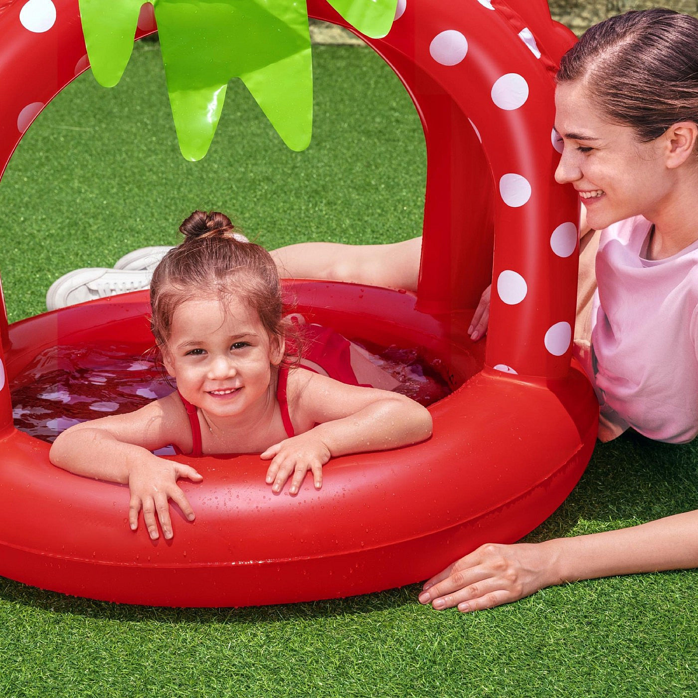 Bestway 52387 Inflatable Pool VERY BERRY With A Roof 91 X 91 X 91 Cm