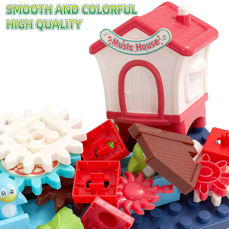 Colorful Electrical Penguin Slide & Climbing Ladder Building Blocks for Kids