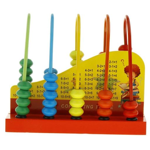 Wooden Abacus Mathematical Learning Rack For Toddlers