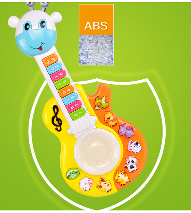 Electronic Guitar Piano Instrument Multi-Function Lighting Teaching Animal Enlightenment Baby Toy