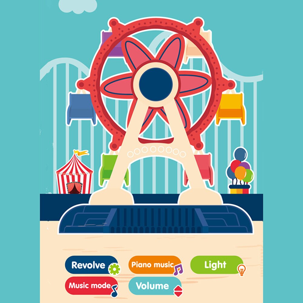 Children Amusement Park Toy With Music And LED Light With Six Untouched Dolls For Kids