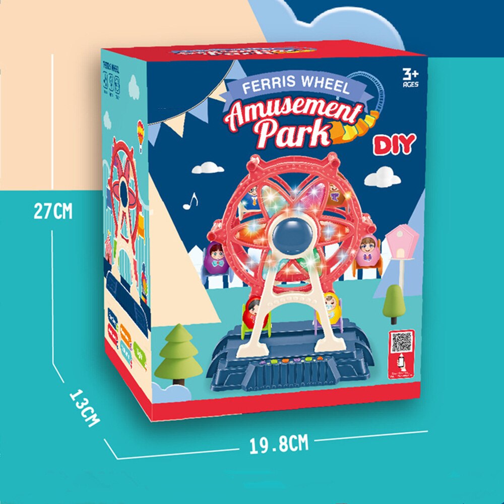 Children Amusement Park Toy With Music And LED Light With Six Untouched Dolls For Kids