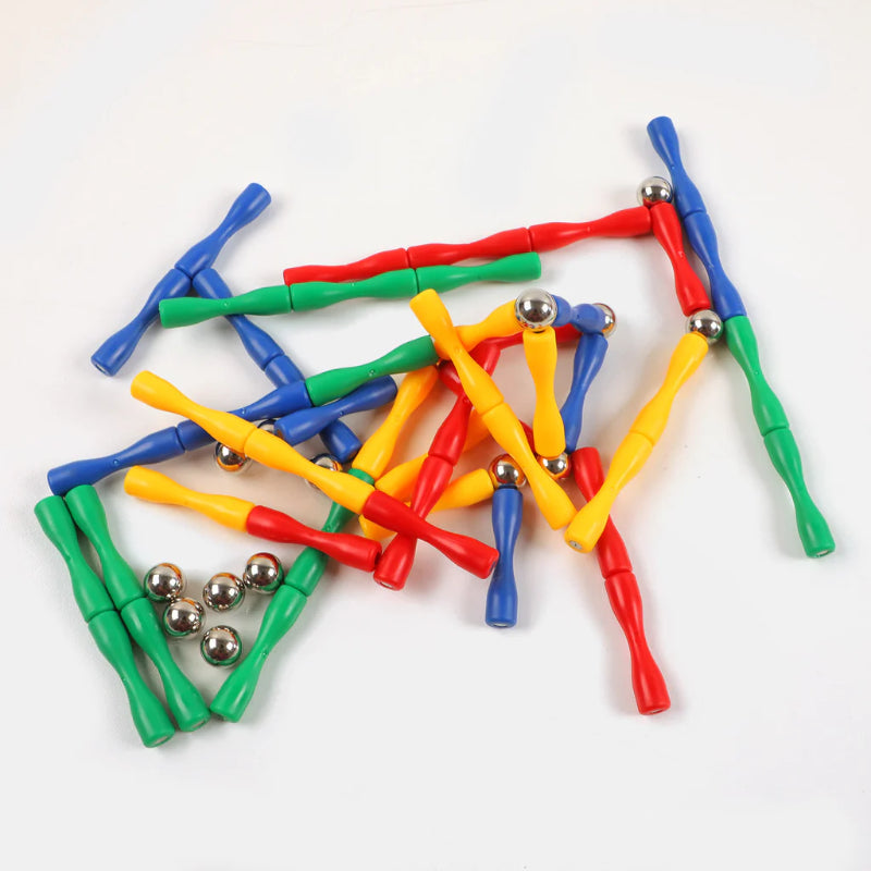 63Pcs Master 3D Stimulating Magnetic Building Construction Sticks And Balls Set