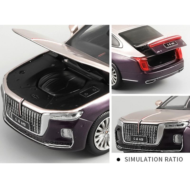 Hong Qi H9 Car Models Metal Alloy Die cast Vehicles Limousine Simulation with Light and Sound