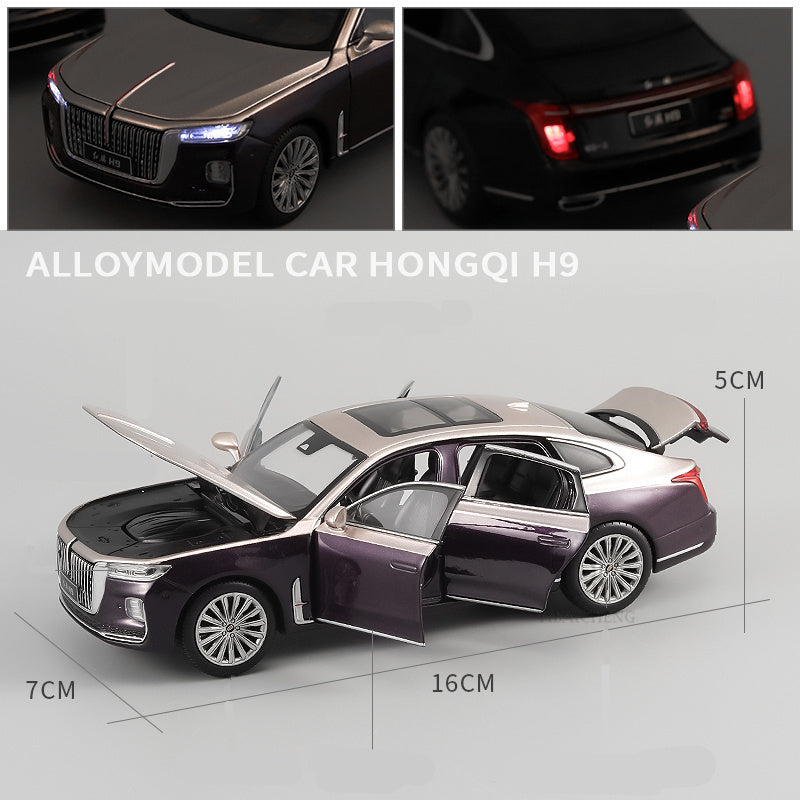 Hong Qi H9 Car Models Metal Alloy Die cast Vehicles Limousine Simulation with Light and Sound