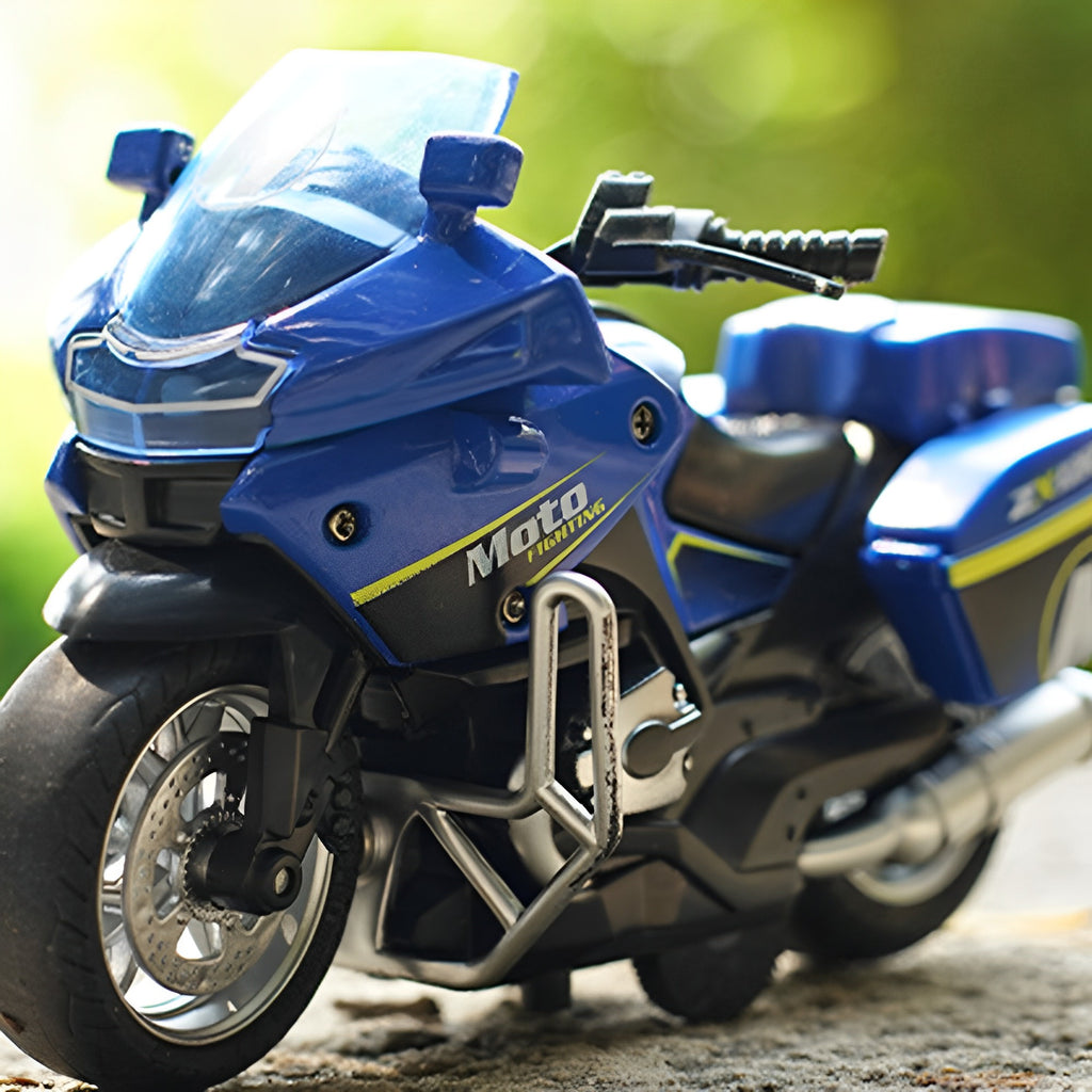 1:14 Friction Powered Alloy Die-Cast Motorbike With Cool Lights Effects And Music