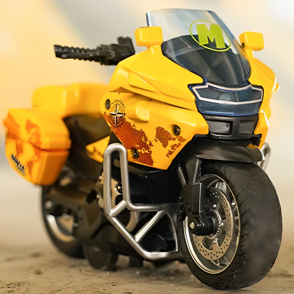 1:14 Friction Powered Alloy Die-Cast Motorbike With Cool Lights Effects And Music