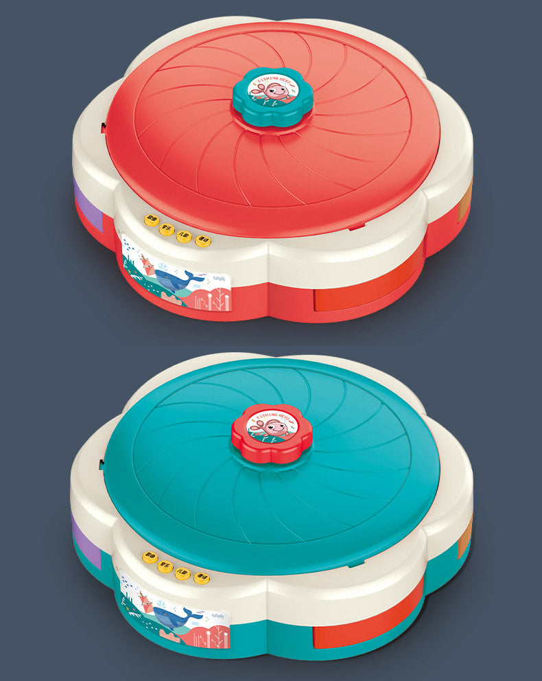 Fishing Multifunctional 3in1 Hero Magnetic Fish Game Electric Musical Rotating Board Kids Toy