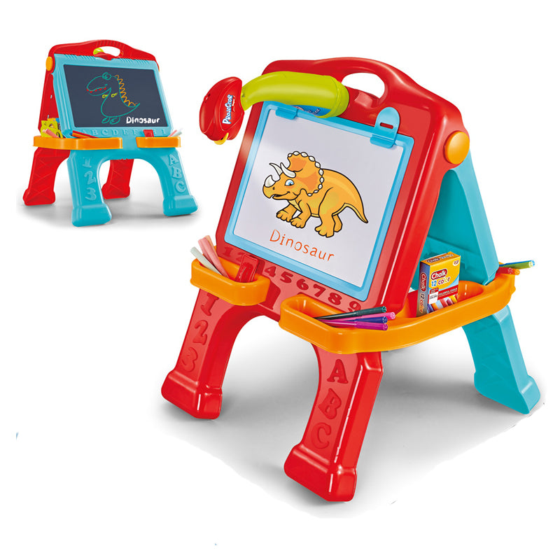 3 In 1 Drawing Projector Tablet Plastic Black Board Chalk White Board Erasable Painting Board Set Kids