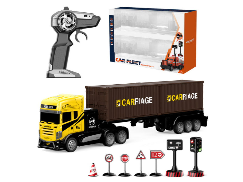 Remote Control Carriage Electronic Construction Truck 2.4Ghz 1:16 Model Lorry Container Transport Truck Mercedes Toy