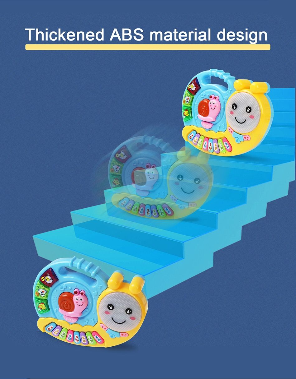 Musical Elf Caterpillar Piano with Music and Light for Toddlers and Kids