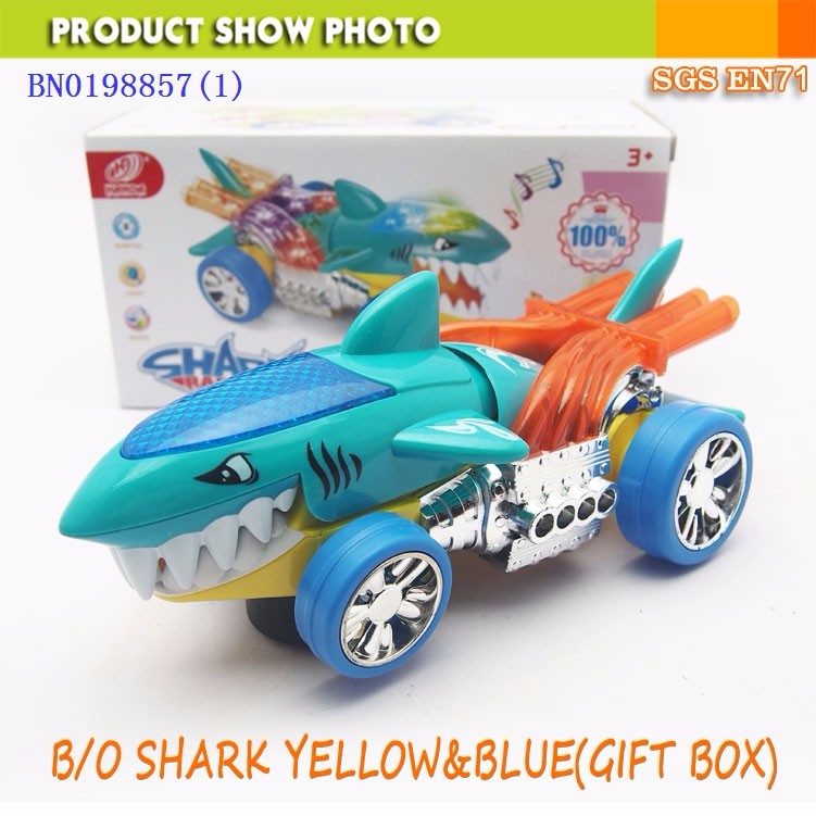 Cartoon Shark Raid Toykart Battery Operated Toy Car For Kids With Lights And Music