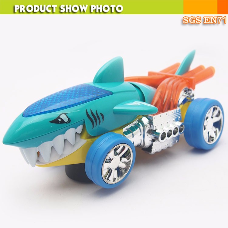 Cartoon Shark Raid Toykart Battery Operated Toy Car For Kids With Lights And Music