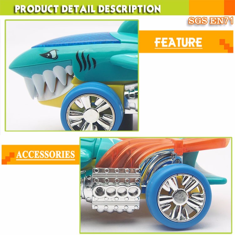 Cartoon Shark Raid Toykart Battery Operated Toy Car For Kids With Lights And Music