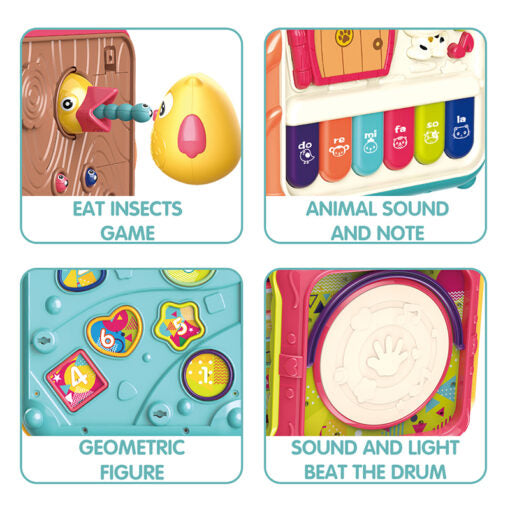 6 In 1 Educational Magic Box Hexahedral Drum Baby Toy