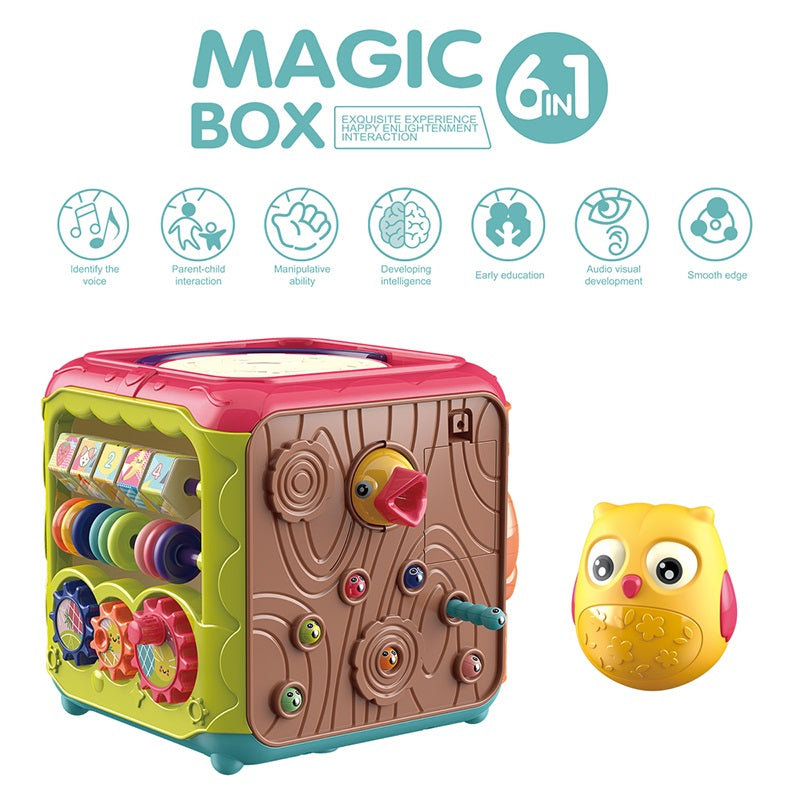 6 In 1 Educational Magic Box Hexahedral Drum Baby Toy