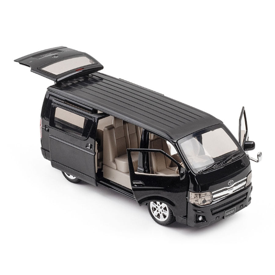 High Simulation 1:32 Toyota Hiace Alloy Die-Cast Model MPV Vehicle With Sound And Light