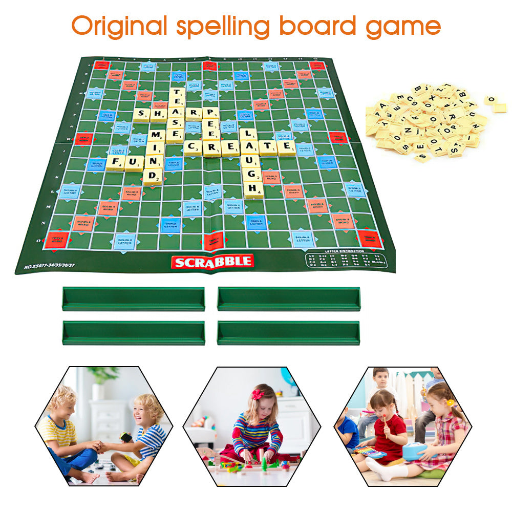 Scrabble Board Game Original Letter Matching For Kids Adults Families Education Spelling Alphabet Language Toys